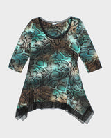 Vintage Y2k 00s Laura Max Animal Print Long Top - L