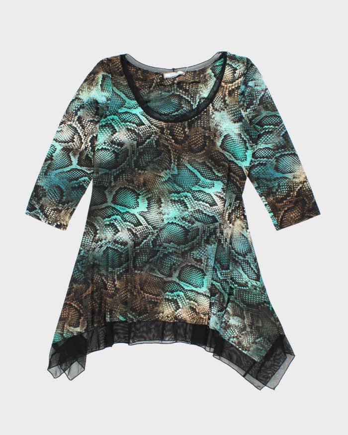 Vintage Y2k 00s Laura Max Animal Print Long Top - L