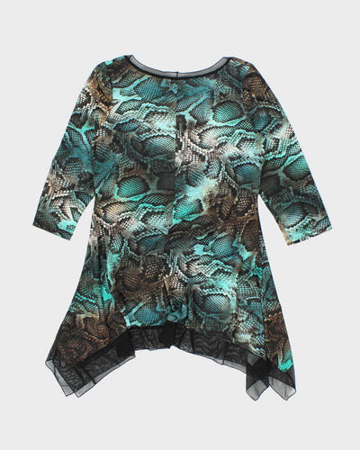 Vintage Y2k 00s Laura Max Animal Print Long Top - L