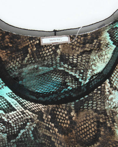 Vintage Y2k 00s Laura Max Animal Print Long Top - L
