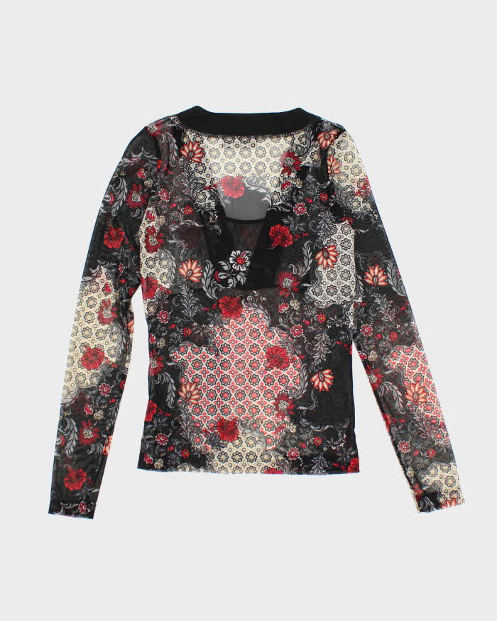 Vintage Y2k 00s Mexx Mesh Pattern Top - S