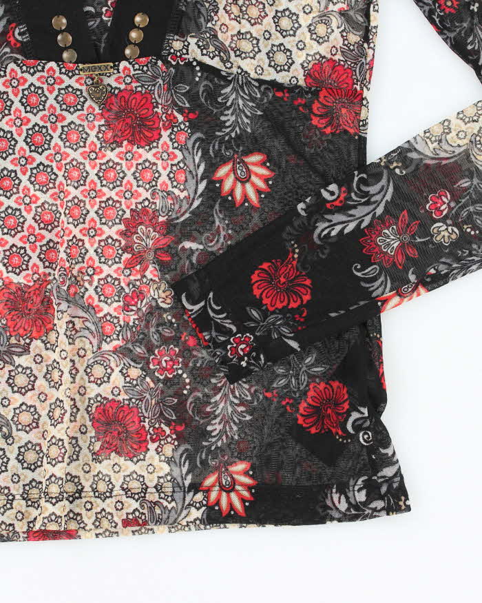 Vintage Y2k 00s Mexx Mesh Pattern Top - S