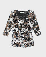 Vintage Y2k 00s Cleo Ruched Pattern  Top - S