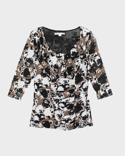 Vintage Y2k 00s Cleo Ruched Pattern  Top - S