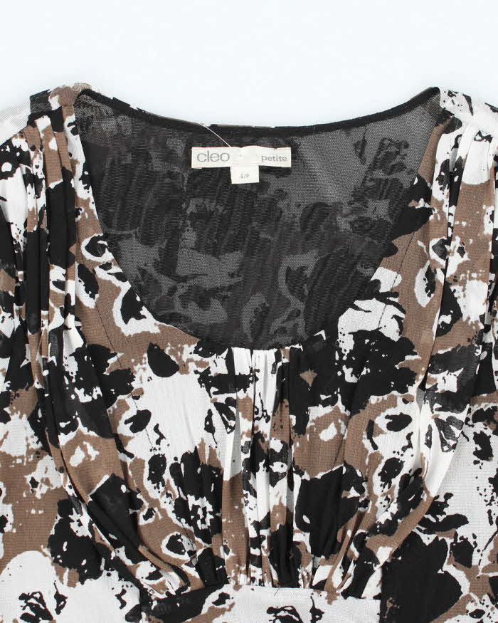 Vintage Y2k 00s Cleo Ruched Pattern  Top - S