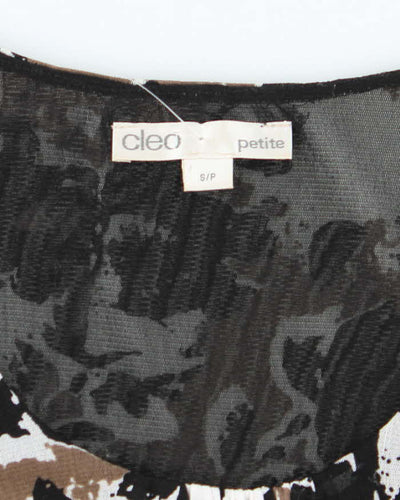 Vintage Y2k 00s Cleo Ruched Pattern  Top - S