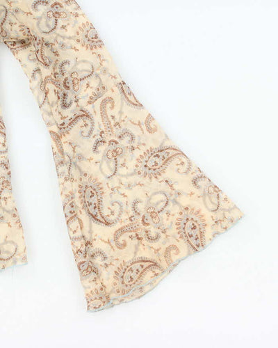 Vintage 90s Bella Paisley Pattern Mesh Top - M