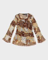 Vintage Y2k 00s Nikky Collection Pleated Top - M