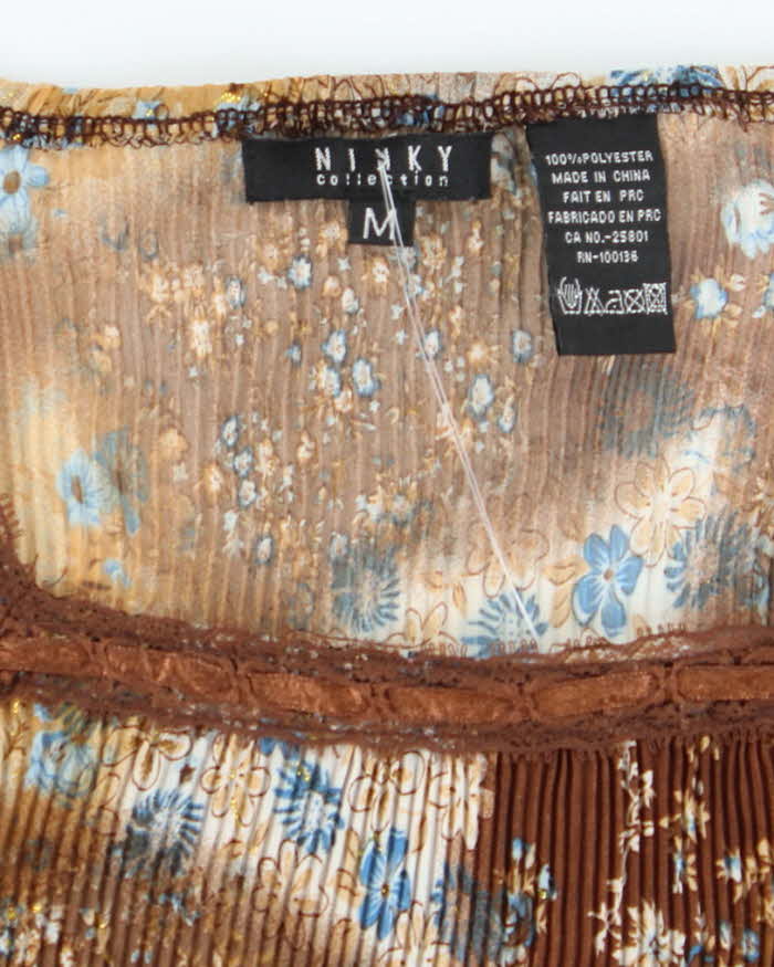 Vintage Y2k 00s Nikky Collection Pleated Top - M