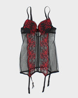 Deadstock Vintage Y2k 00s La Senza Mesh Lace Top - XS