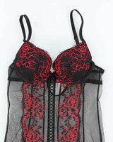 Deadstock Vintage Y2k 00s La Senza Mesh Lace Top - XS