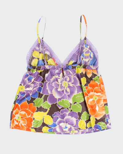 Vintage Y2k 00s La Senza Floral Satin Cami - S