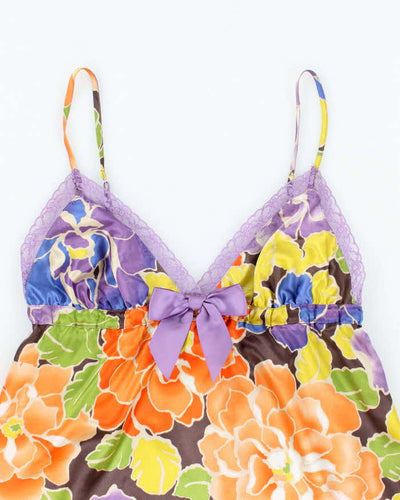 Vintage Y2k 00s La Senza Floral Satin Cami - S