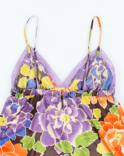 Vintage Y2k 00s La Senza Floral Satin Cami - S