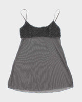 Vintage Y2k 00s La Senza Mesh Ruffle Cami - M