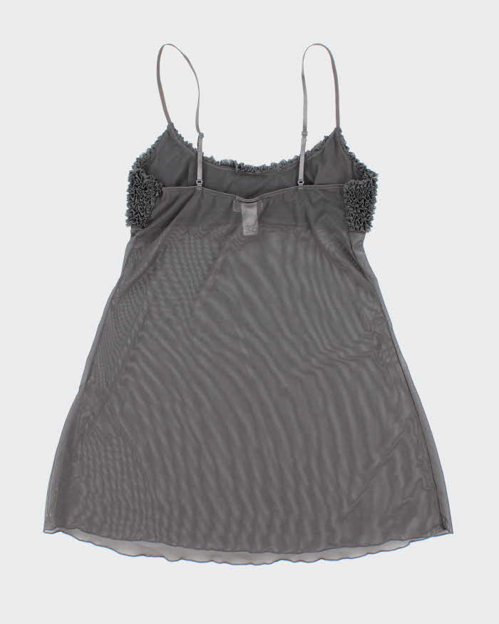 Vintage Y2k 00s La Senza Mesh Ruffle Cami - M