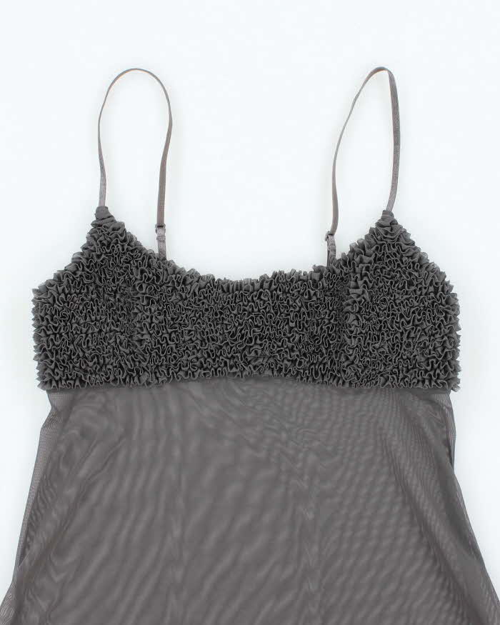 Vintage Y2k 00s La Senza Mesh Ruffle Cami - M