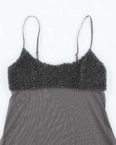 Vintage Y2k 00s La Senza Mesh Ruffle Cami - M