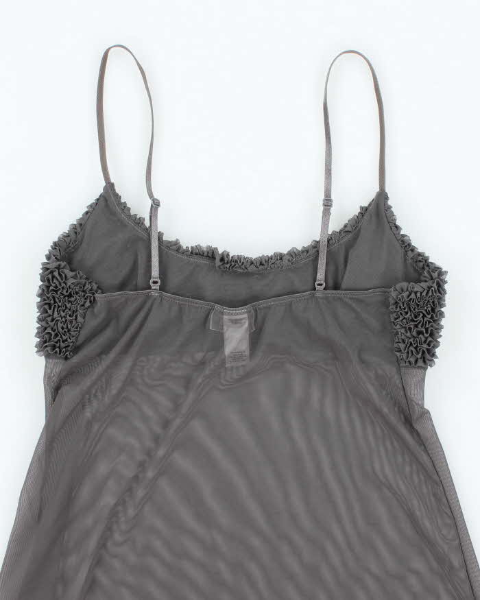 Vintage Y2k 00s La Senza Mesh Ruffle Cami - M