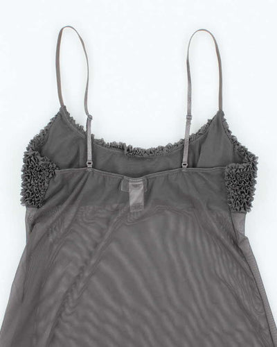 Vintage Y2k 00s La Senza Mesh Ruffle Cami - M