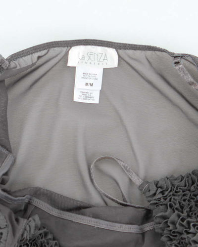 Vintage Y2k 00s La Senza Mesh Ruffle Cami - M