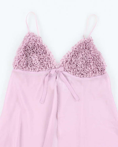 Vintage Y2k 00s La Senza Mesh Ruffle Cami - S