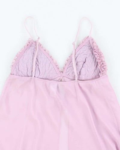 Vintage Y2k 00s La Senza Mesh Ruffle Cami - S