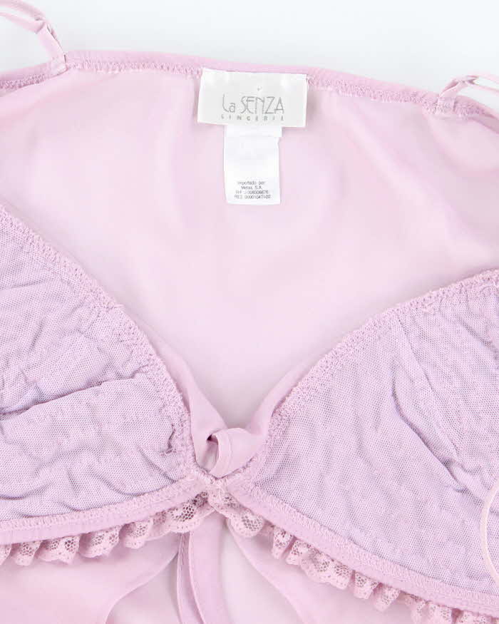 Vintage Y2k 00s La Senza Mesh Ruffle Cami - S