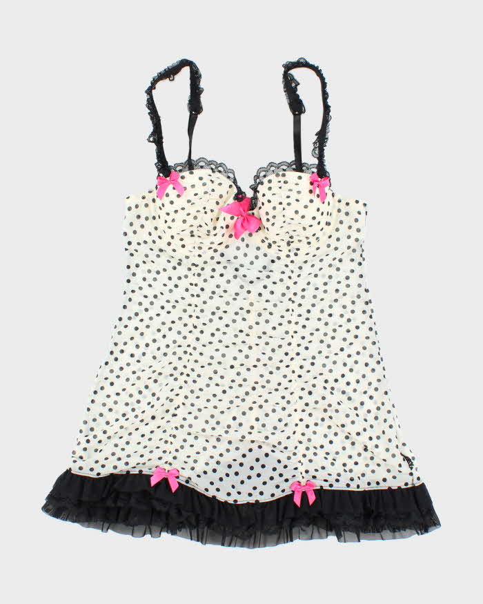 Vintage Y2k 00s La Senza Mesh Polka Dot Top - XS