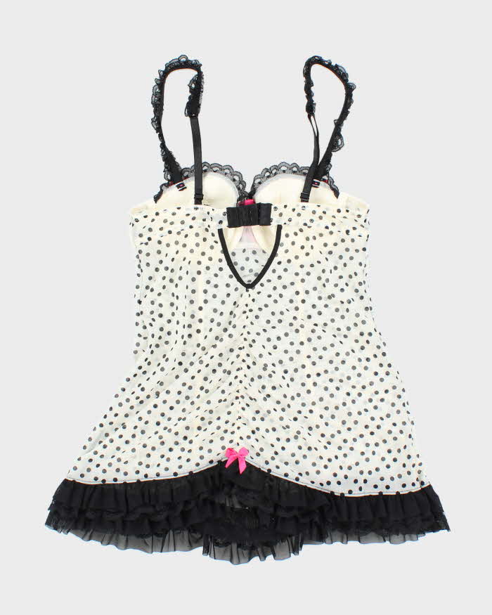 Vintage Y2k 00s La Senza Mesh Polka Dot Top - XS