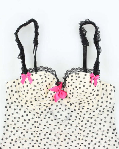 Vintage Y2k 00s La Senza Mesh Polka Dot Top - XS