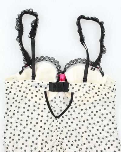 Vintage Y2k 00s La Senza Mesh Polka Dot Top - XS