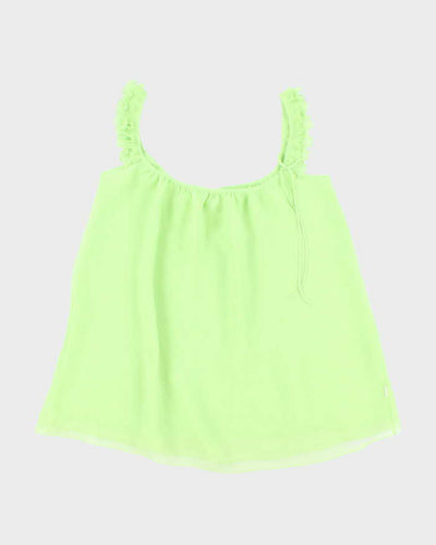 Vintage Y2k 00s La Senza Green Mesh Top - M