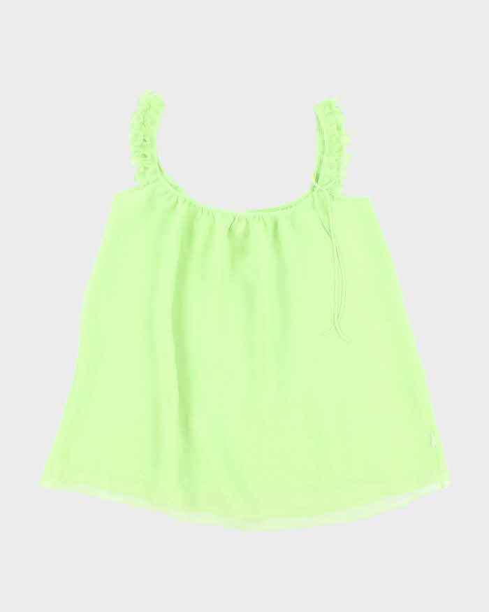 Vintage Y2k 00s La Senza Green Mesh Top - M