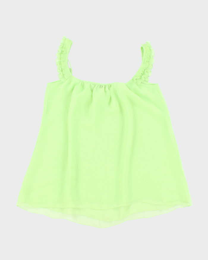 Vintage Y2k 00s La Senza Green Mesh Top - M