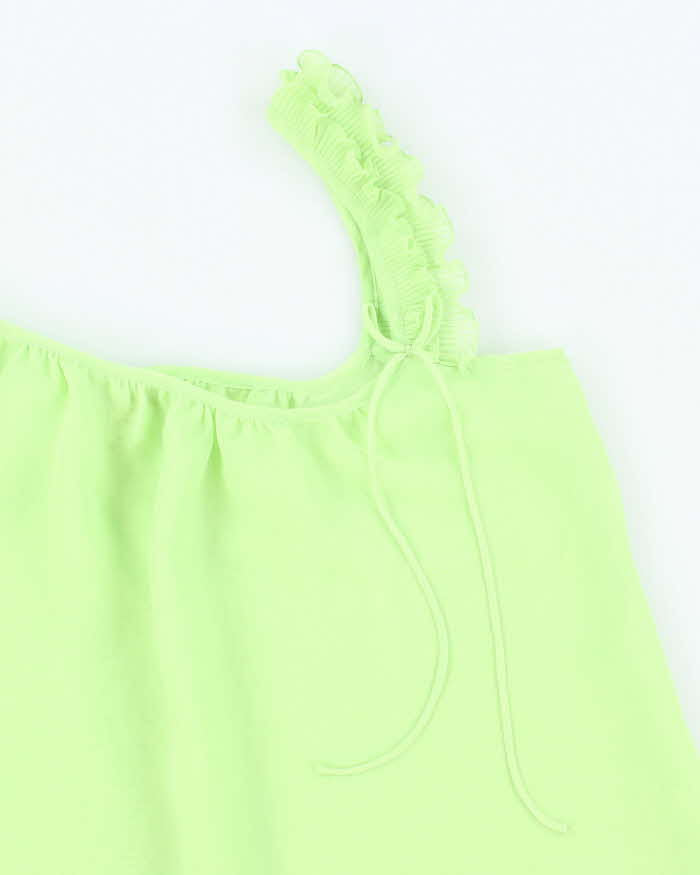 Vintage Y2k 00s La Senza Green Mesh Top - M