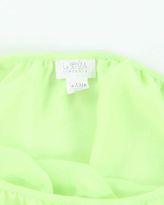Vintage Y2k 00s La Senza Green Mesh Top - M
