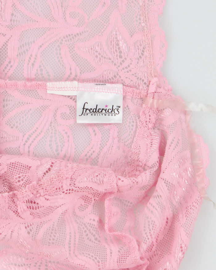 Vintage Y2k 00s Fredericks Lace Halter Top - M