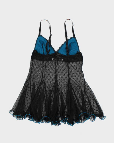 Vintage Y2k 00s Escante Polka Dot Mesh Cami - XS