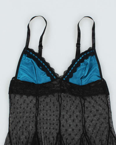 Vintage Y2k 00s Escante Polka Dot Mesh Cami - XS