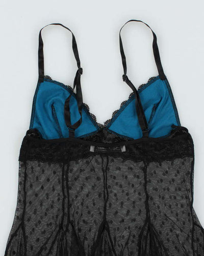 Vintage Y2k 00s Escante Polka Dot Mesh Cami - XS