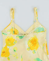 Vintage Y2k 00s Jones New York Floral Satin Cami - M