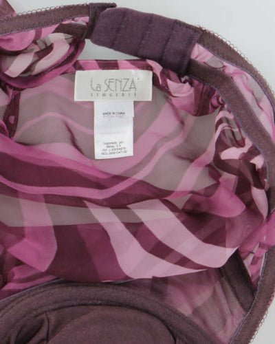 Vintage Y2k 00s La Senza Zebra Print Mesh Top - S