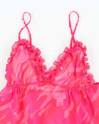 Vintage Y2k 00s La Senza Ruffle Mesh Cami - XS