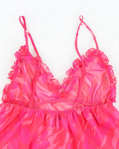 Vintage Y2k 00s La Senza Ruffle Mesh Cami - XS
