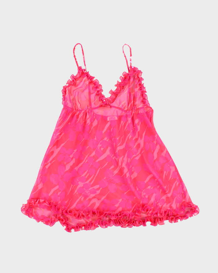 Vintage Y2k 00s La Senza Ruffle Mesh Cami - M