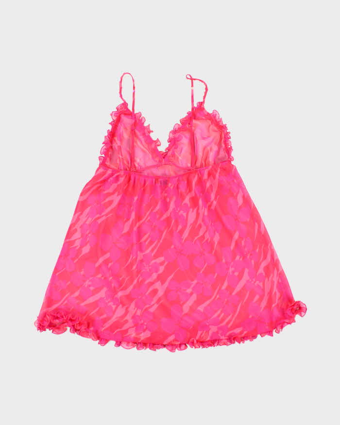 Vintage Y2k 00s La Senza Ruffle Mesh Cami - M
