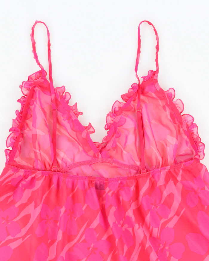 Vintage Y2k 00s La Senza Ruffle Mesh Cami - M