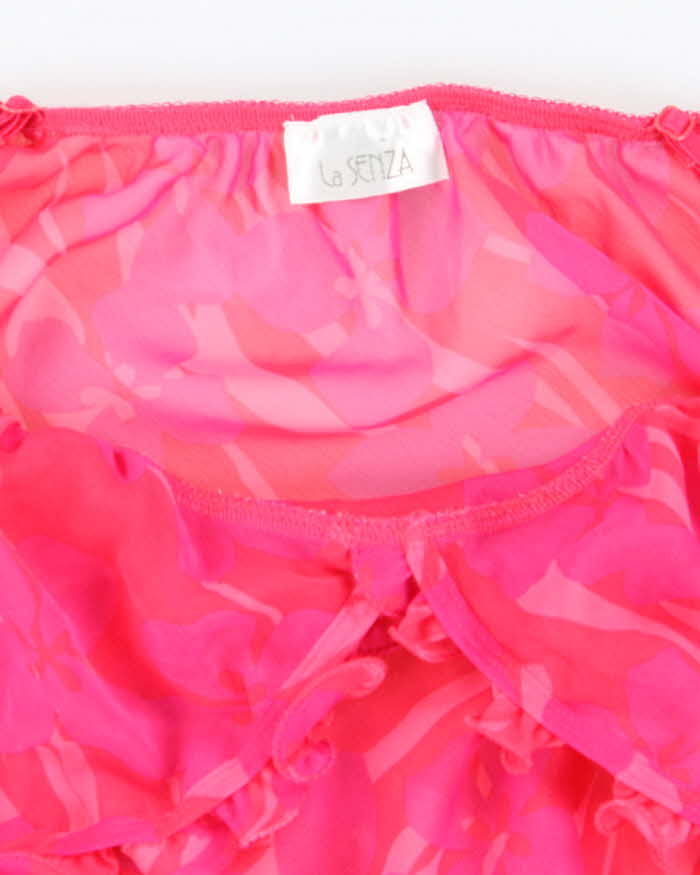 Vintage Y2k 00s La Senza Ruffle Mesh Cami - M