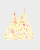 Vintage 90s La Vie En Rose Mesh Floral Cami - M